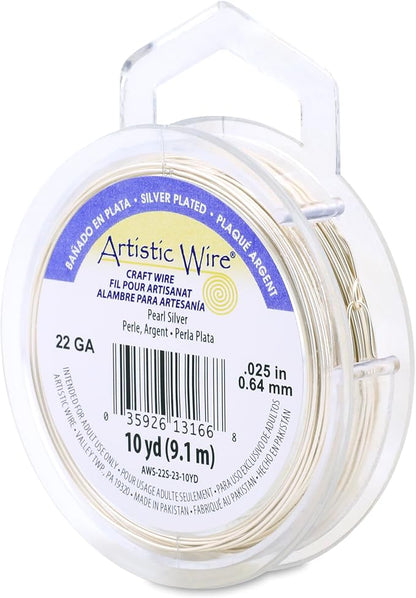 Artistic Wire, 22 Gauge Silver Plated Tarnish Resistant Colored Copper Craft by ArtisticWire