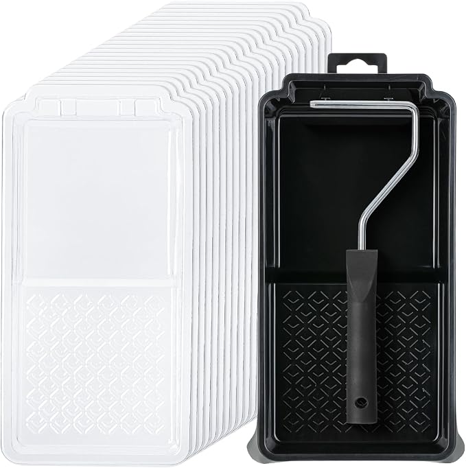 Bates- 4 Inch Paint Tray Set, 1x 4 Inch Paint Roller Tray, 20x Disposable by BatesChoice