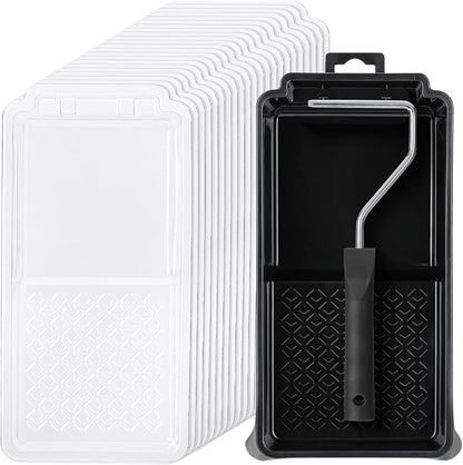 Bates- 4 Inch Paint Tray Set, 1x 4 Inch Paint Roller Tray, 20x Disposable by BatesChoice
