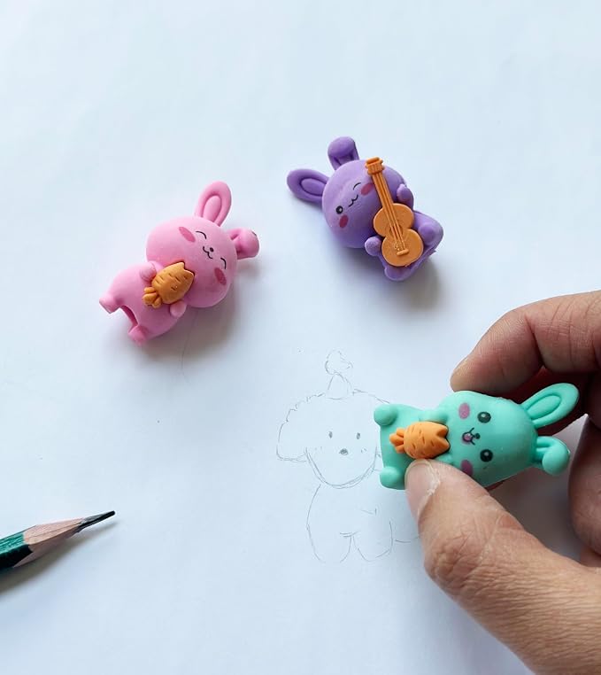 36 Pcs Pencil Eraser Set, 3D Cute Erasers - Image 4