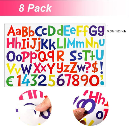 TaoBary 544 Pcs 2 Inch 16 Sheets Large Letter Stickers, Upper and Lower Case - Image 2