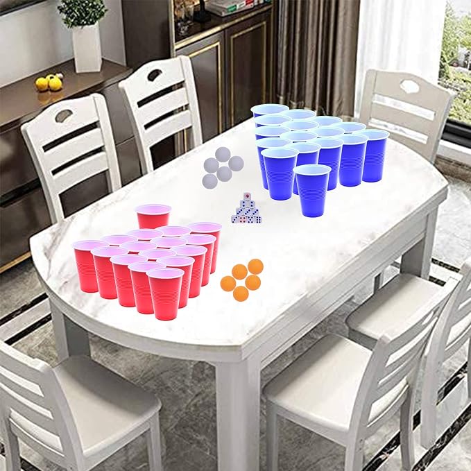 GOLDGE 60 Packs 16 Oz Plastic Party Cups Reusable in Red and Blue - Image 8