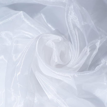 Fynite White Organza Fabric by The Yard | 5 Yard Long | 44" Wide | Bridal Soft by FYNITE