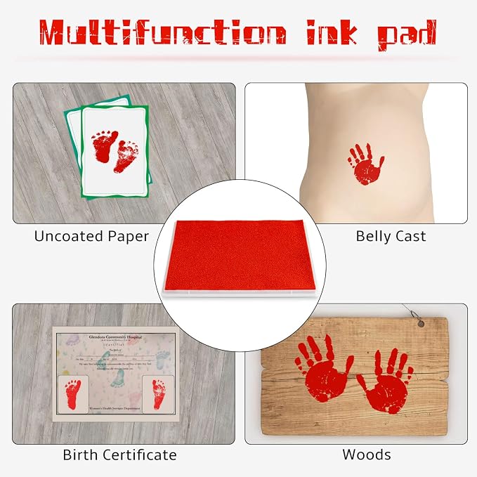 Ink Pad, 5x4'' Washable Non-Toxic Ink Stamp Pad - Image 4