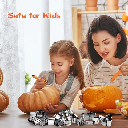 【With Hammer】Pumpkin Carving Kit Halloween, Safe and Easy Pumpkin Carving Set - Image 6