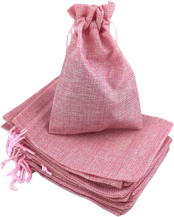 Palmhomee Pack of 25 Burlap Gift Bags by Palmhomee