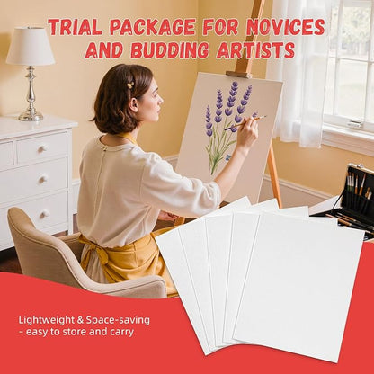 Simetufy 16 x 20 inch 5 Pack Canvas Panels Large Painting Canvas Boards - Image 7