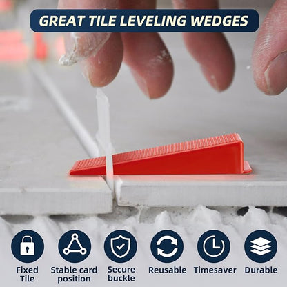 Tile Leveling System with Plier and Rubber Mallet, Leveler Tool Set - Image 4