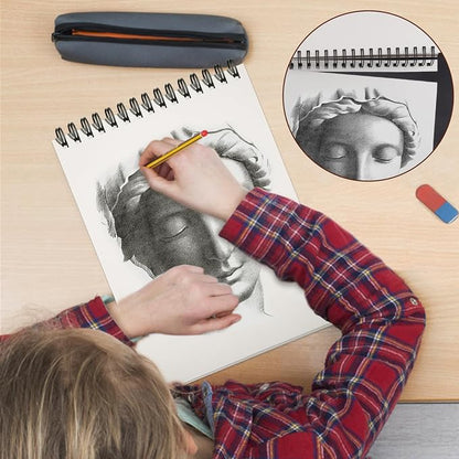TKOOFN 5.5" x 8.5" Sketch Book, 600 Sheet Top Spiral Bound Premium Sketchbook - Image 5