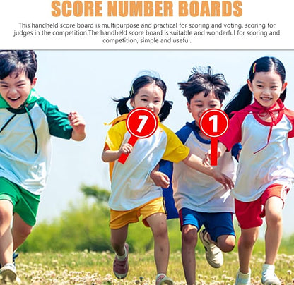 White Board 10Pcs Number Handheld Score Paddles 1-10 Voting Scoreboards - Image 7
