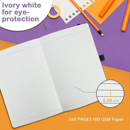 Lined Journal Notebooks for Work, A5 Size 100 GSM Thick Paper, Classic Ruled - Image 4