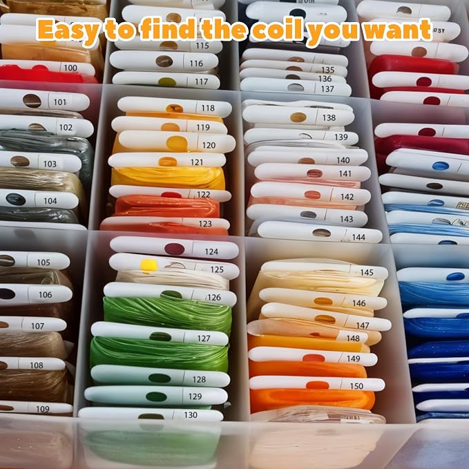 Prasacco Embroidery Floss Organizer 150 Bobbins 36 Compartment Storage Box - Image 5