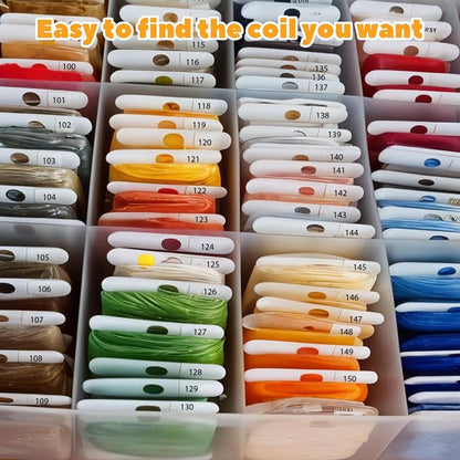 Prasacco Embroidery Floss Organizer 150 Bobbins 36 Compartment Storage Box - Image 5