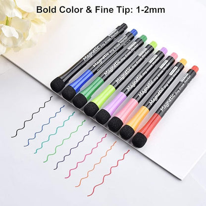 Browill Magnetic Dry Erase Markers, Fine Tip Low Odor Whiteboard Markers - Image 3