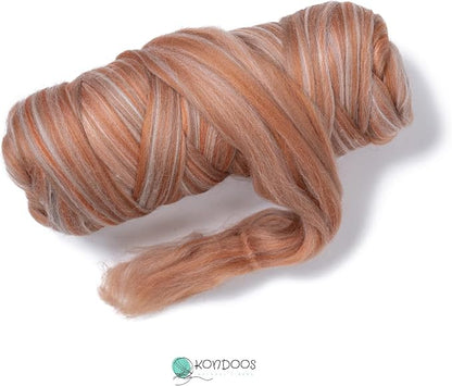 Kondoos multi Colored Natural Wool roving, 1 lb. Best Wool - Image 4
