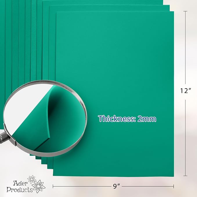 Turquoise EVA Foam Sheets for Crafts, 9 x 12 Inch, 2mm Thickness – Ideal for - Image 2