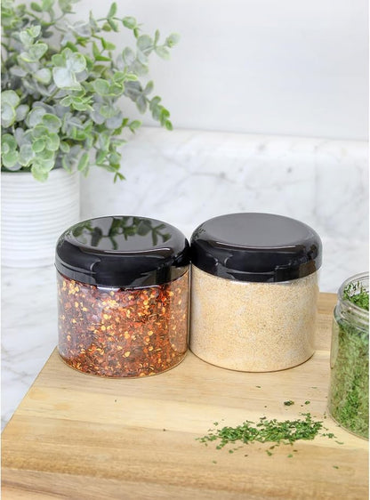 Cornucopia Brands 16oz Clear Plastic Jars w/Domed Lids; BPA Free PET Stackable - Image 4
