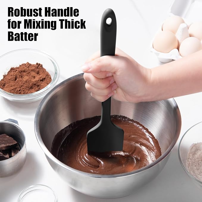 2-Piece Silicone Scraper & Spoon Spatulas: Doosu 600°F Heat Resistant Food - Image 5