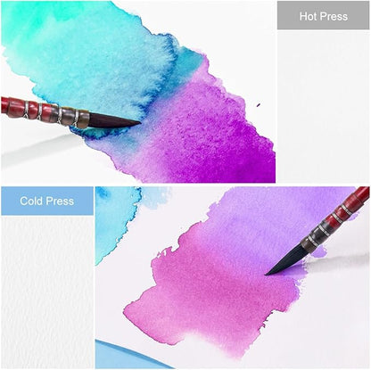 Lightwish Square Watercolor Journal, 100% Cotton, 300gsm/140lb, 24 Sheets Cold - Image 4