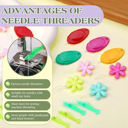 KAQRHFT 50 PCS Needle Threaders, Fish Mouth Sewing Machine Needle Threader - Image 5