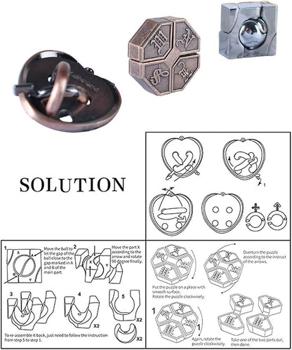 Brain Teaser Puzzle for Adults Puzzles Metal Hole Lock Adult Educational Toy - Image 2