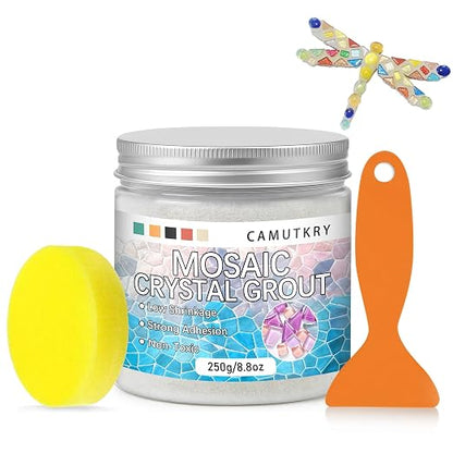 Mosaic Crystal Grout – Ultimate Grouting Solution & DIY Craft Essential by CAMUTKRY