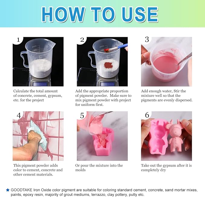 GOODTAKE Concrete Pigment, Concrete Cement Dye Color - Image 3