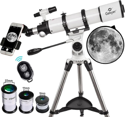 Gskyer Telescope 600x90mm AZ Astronomical Refractor Telescope by Gskyer