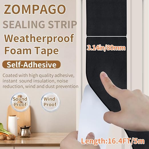 EVA Self - Adhesive Foam Tape | 16.4ft Length, 3.2in Widths, | Winter - Ready - Image 2