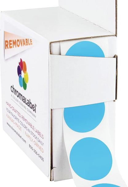 ChromaLabel 1 Inch Round Label Removable Color Code Dot Stickers, 1000 Labels by ChromaLabel