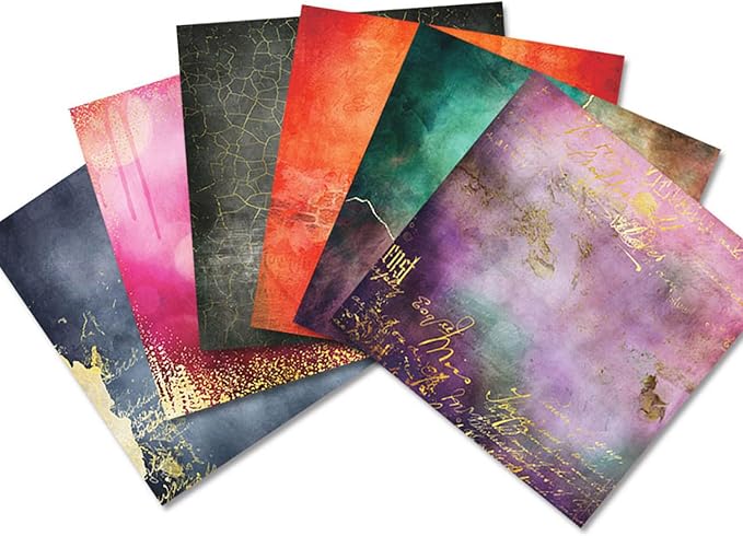 Scrapbook Paper Pad 12x12, Foil Floral Patterned Cardstock Paper Pads, - Image 3
