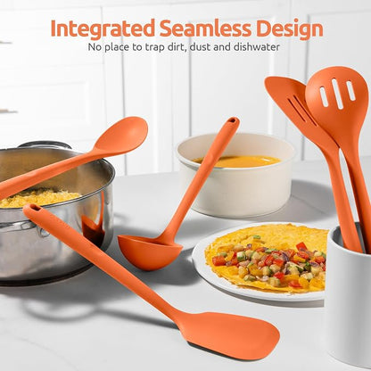 Silicone Kitchen Cooking Utensil Set: U-Taste 600ºF Heat Resistant 13.6in Extra - Image 7
