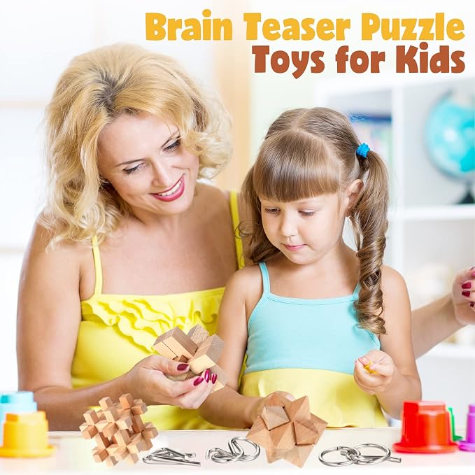 34 Pcs Metal Brain Teaser Puzzles - Image 4