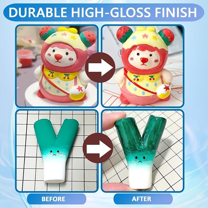 Air Dry Clay Glaze, Air Dry Clay Varnish, Polymer Clay Glaze, High Gloss Clay - Image 3