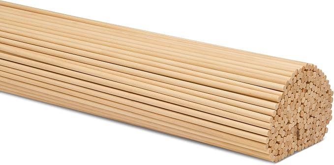 Dowel Rods Wood Sticks Wooden Dowel Rods 3/16 x 24 Inch Unfinished Hardwood by Woodpeckers