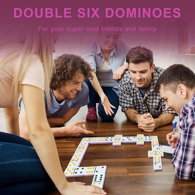 IDTQ Dominoes Set for Adults, Double 6 Dominos Game Set - Image 5