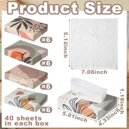 Yinder 24 Packs 960 Sheets Tissue Cube Car Facial Boxes Disposable Facial - Image 3
