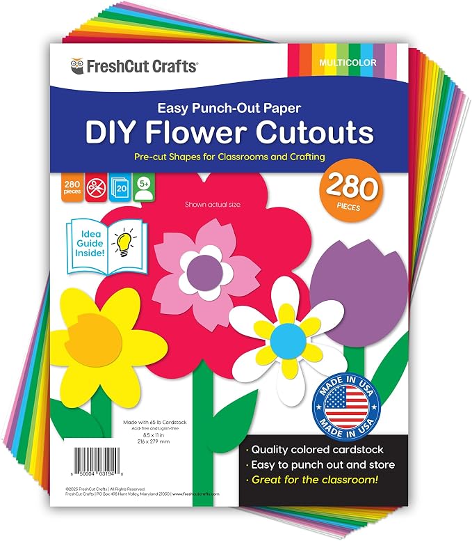 FreshCut Crafts: 280 Pieces of DIY Flower Cutouts by FreshCutCrafts