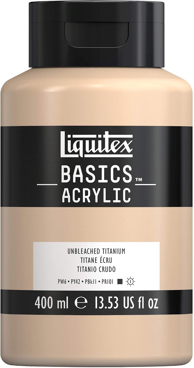 Liquitex BASICS Acrylic Paint, 400ml Bottle, Unbleached Titanium by Liquitex