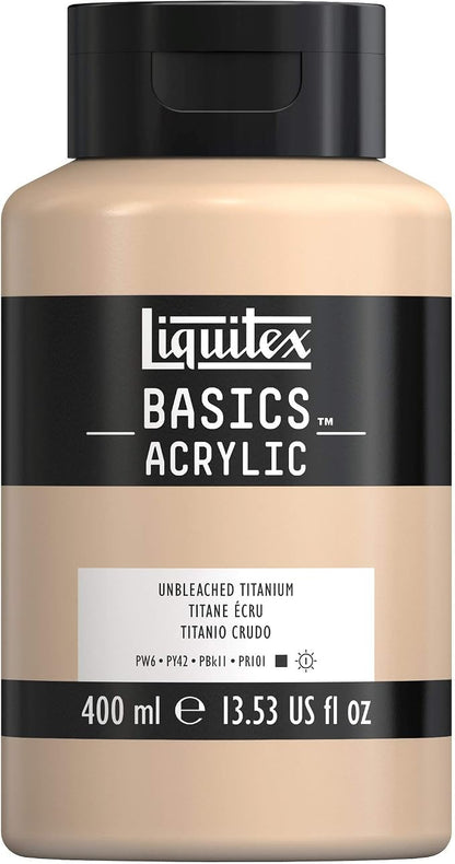 Liquitex BASICS Acrylic Paint, 400ml Bottle, Unbleached Titanium by Liquitex