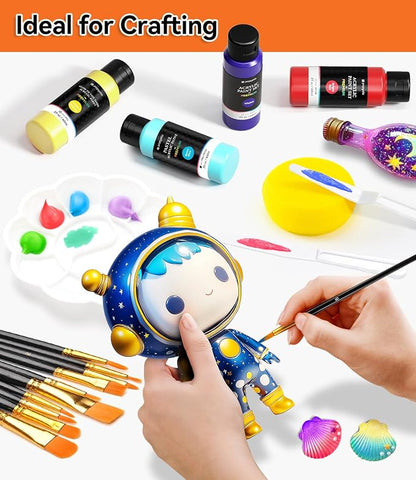 52 PCS Classic & Pastel & Glow in the Dark Acrylic Paint Set - Image 8