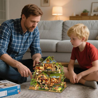 Miniature House Kit, 3D Wooden Puzzles - Image 7