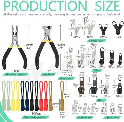 Keadic 144Pcs Zipper Repair Kit - Image 2