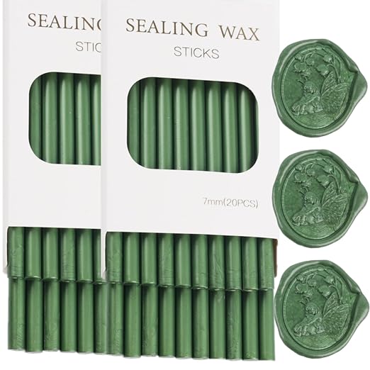 Wax Seal Sticks, ONWINPOR 40Pcs Pine Greenn Wax Sealing Sticks - Image 7