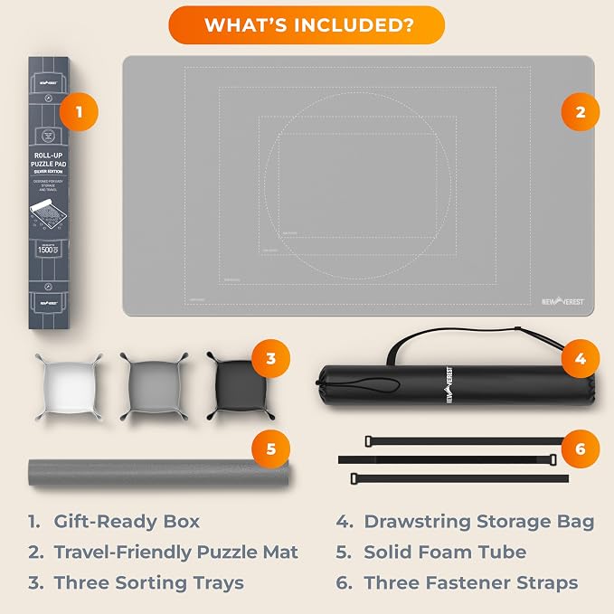 The Original Newverest Jigsaw Puzzle Mat Roll Up, 46” x 26” Portable Keeper Up - Image 8