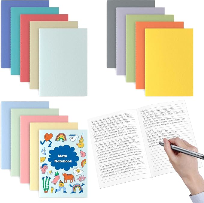 Journaling Notebooks A5 College Ruled Notebook 16 Pack Lined Small Kraft by Oucaru