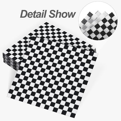 Aodaer 48 Pieces Race Car Paper Napkins Disposable Checkered Flag Napkin Racing - Image 4
