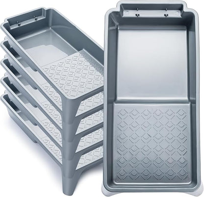 Mister Rui Paint Tray 4 Inch, 5 Pack, Plastic Paint Tray, Textured Paint Roller by MisterRui