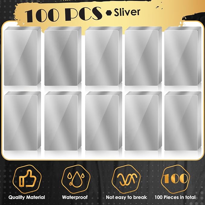weparmeety 100 Pcs Sliver Metal Engraving Blanks Colorful Aluminum Sheet Laser - Image 3