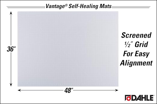 Dahle Vantage 10684 See-Through Premium Self-Healing Cutting Mat, 1/2" Grid - Image 2